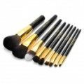 Pincéis de maquiagem 10pcs Cosméticos Set W / 2 impermeável